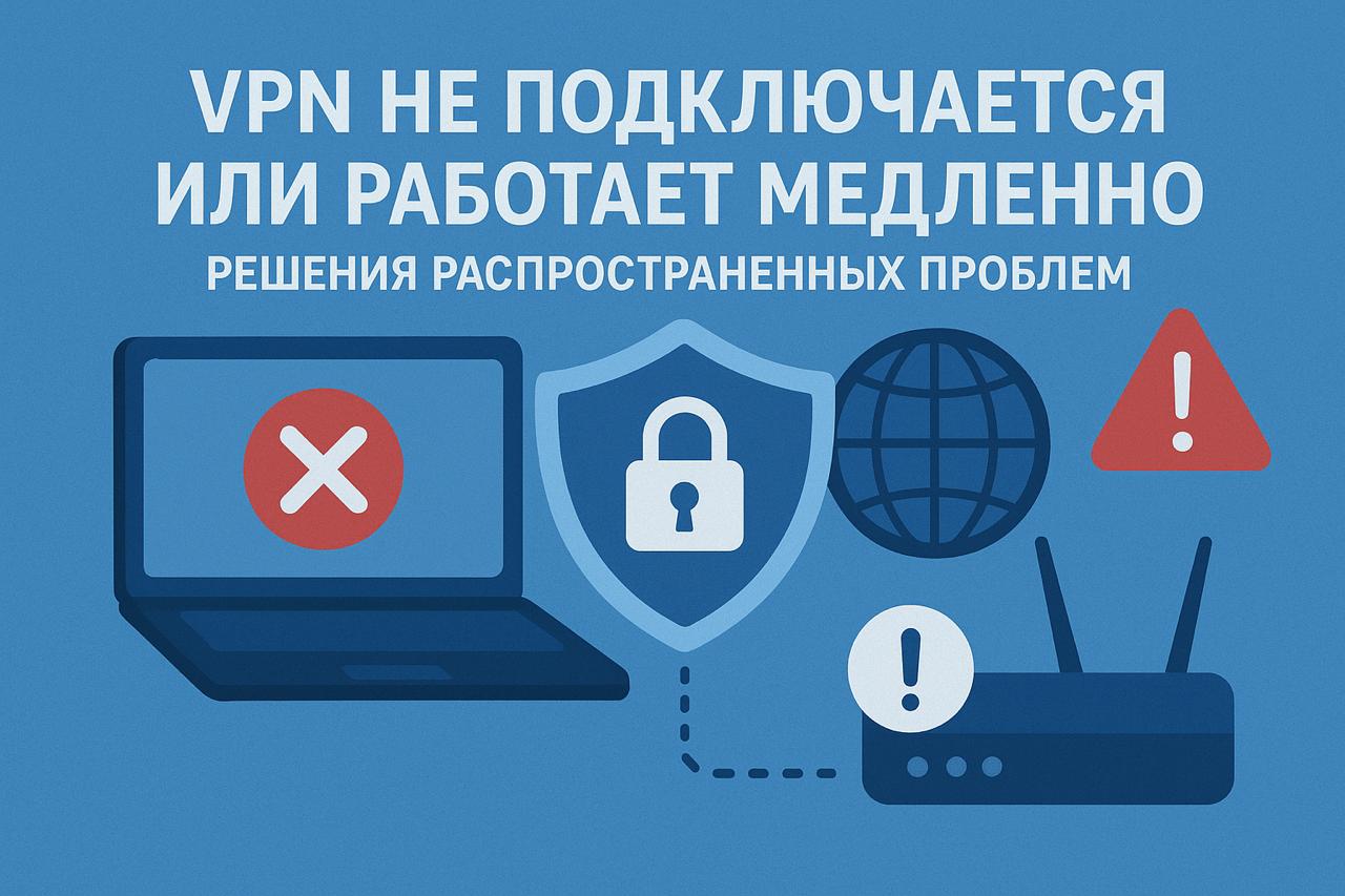 VPN не подключается или работает медленно: решения распространённых проблем